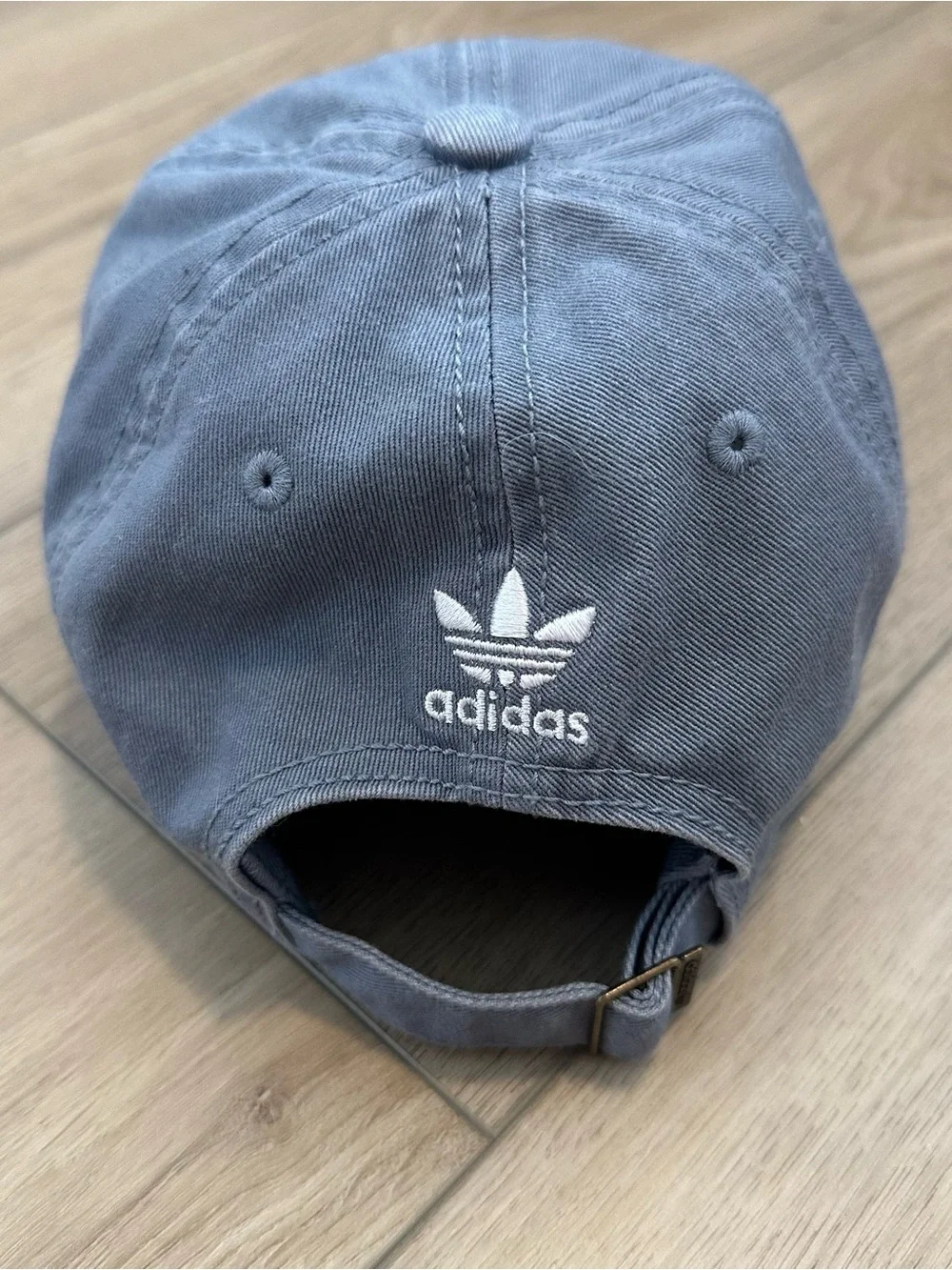 adidas Trefoil Dad Cap in Charcoal Gray and White